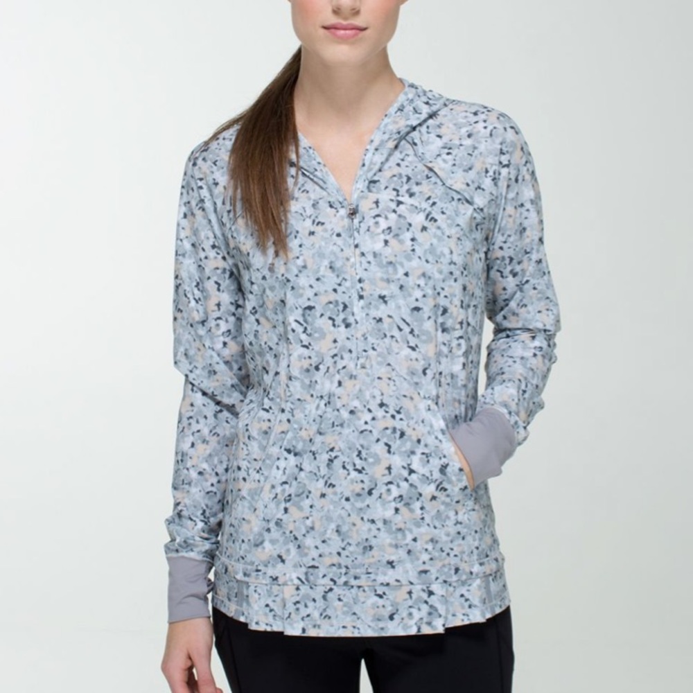 Lululemon Petite Fleur ruffle jacket with hood